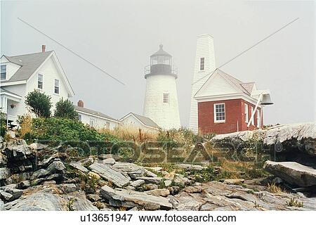 lighthouse located at Pemaquid Point, Maine, United States View Large Photo Image Stock Photo - lighthouse located at Pemaquid Point, Maine, United States. Fotosearch