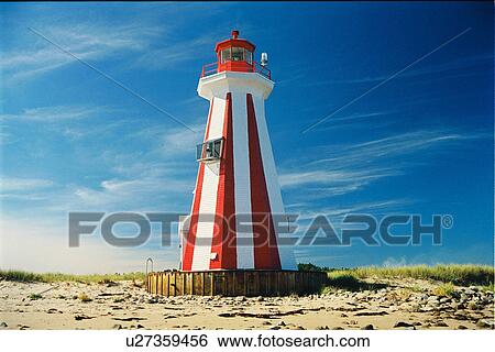 Stock Photograph - lighthouse located at PictouBar, Nova Scotia. Fotosearch
