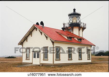 Stock Image - lighthouse located at Point Cabrillo, California, United States. Fotosearch