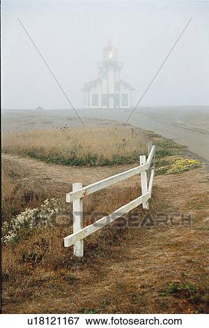 Stock Photo - lighthouse located at Point Cabrillo, California, United States. Fotosearch
