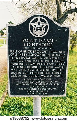 Stock Image - lighthouse located at Point Isabel, Texas. Fotosearch