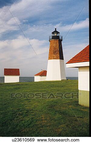 lighthouse located at Point Judith, Rhode Island, United States View Large Photo Image Stock Photo - lighthouse located at Point Judith, Rhode Island, United States. Fotosearch