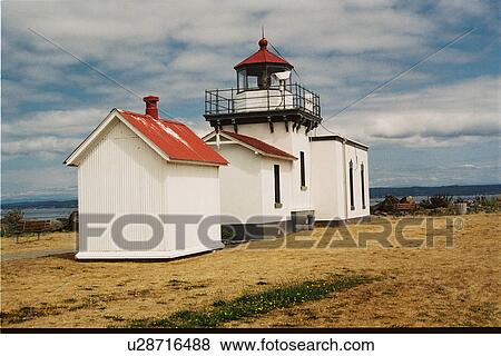 Stock Photo - lighthouse located at Point No Point, Washington. Fotosearch