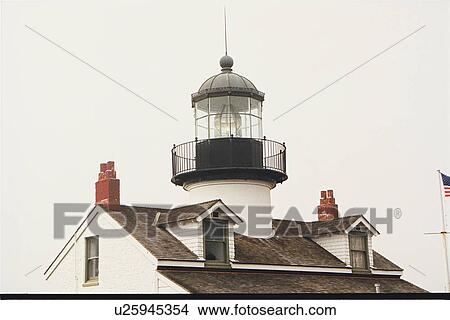 Picture - lighthouse located at Point Pinos, California, United States. Fotosearch