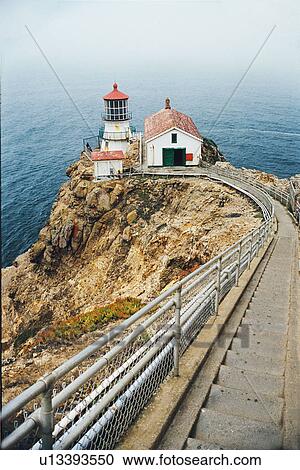 Stock Image - lighthouse located at Point Reyes, California, United States. Fotosearch