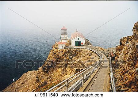 Stock Image - lighthouse located at Point Reyes, California, United States. Fotosearch
