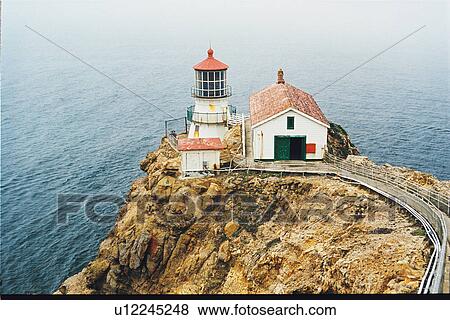 Stock Photo - lighthouse located at Point Reyes, California, United States. Fotosearch