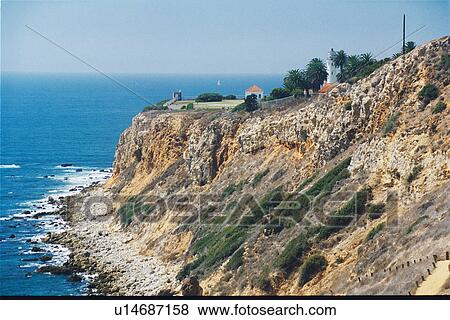 Stock Photo - lighthouse located at Point Vicente, California, United States. Fotosearch