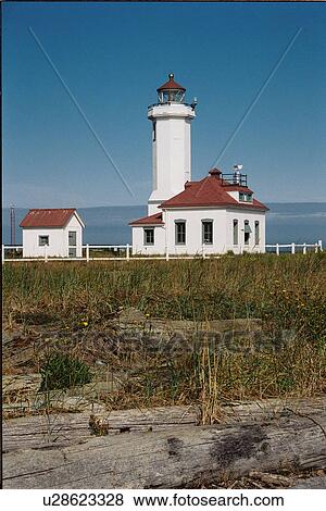 lighthouse located at Point Wilson, Washington View Large Photo Image Stock Photo - lighthouse located at Point Wilson, Washington. Fotosearch