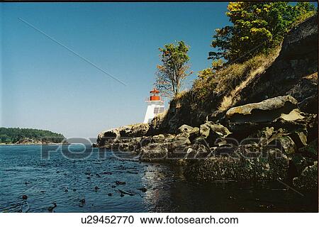 lighthouse located at Porlier Pass, British Columbia, Canada View Large Photo Image Stock Image - lighthouse located at Porlier Pass, British Columbia, Canada. Fotosearch