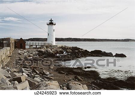 lighthouse located at Portsmouth Harbor, New Hampshire, United States View Large Photo Image Stock Image - lighthouse located at Portsmouth Harbor, New Hampshire, United States. Fotosearch