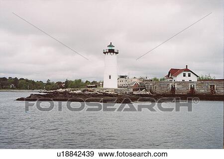 lighthouse located at Portsmouth Harbor, New Hampshire, United States View Large Photo Image Stock Photo - lighthouse located at Portsmouth Harbor, New Hampshire, United States. Fotosearch
