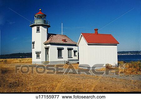lighthouse located at PtRobinson, Washington View Large Photo Image Stock Photo - lighthouse located at PtRobinson, Washington. Fotosearch