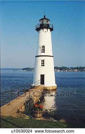 lighthouse located at Rock Island, New York, United States View Large Photo Image Picture - lighthouse located at Rock Island, New York, United States. Fotosearch