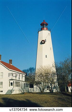 lighthouse located at SandyHook, New Jersey, United States View Large Photo Image Picture - lighthouse located at SandyHook, New Jersey, United States. Fotosearch