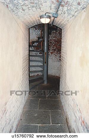 Stock Image - lighthouse located at SandyHook, New Jersey, United States. Fotosearch