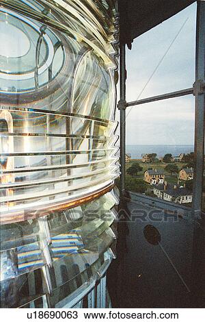 Stock Image - lighthouse located at SandyHook, New Jersey, United States. Fotosearch