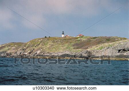 Stock Image - lighthouse located at Sequin Island, Maine, United States. Fotosearch