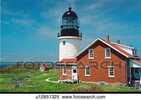 Stock Photography - lighthouse located at Sequin Island, Maine, United States. Fotosearch