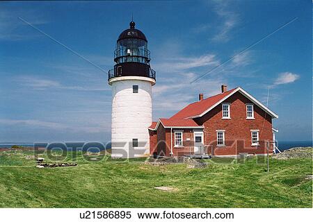 lighthouse located at Sequin Island, Maine, United States View Large Photo Image Stock Photography - lighthouse located at Sequin Island, Maine, United States. Fotosearch
