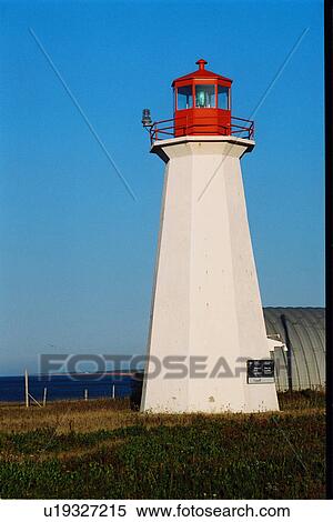Stock Photography - lighthouse located at Shipwreck Point, PEI. Fotosearch