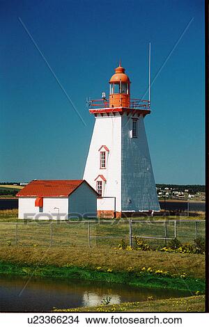Picture - lighthouse located at SourisEast, PEI. Fotosearch
