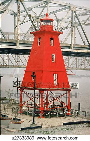 lighthouse located at SouthwestReef, Louisiana, United States View Large Photo Image Stock Photo - lighthouse located at SouthwestReef, Louisiana, United States. Fotosearch
