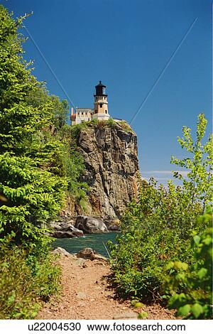 Stock Image - lighthouse located at SplitRock, Minnesota, United States. Fotosearch