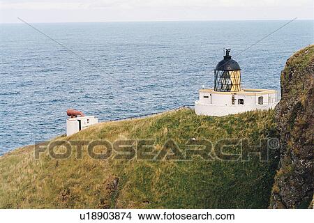lighthouse located at St. AbbsHead, Scotland View Large Photo Image Picture - lighthouse located at St. AbbsHead, Scotland. Fotosearch