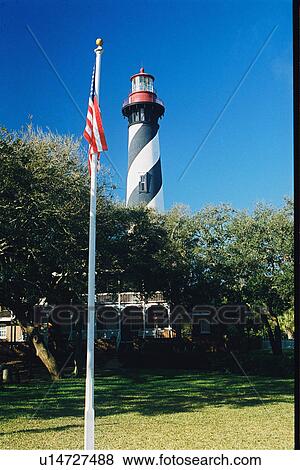lighthouse located at St. Augustine, Florida, United States View Large Photo Image Stock Photo - lighthouse located at St. Augustine, Florida, United States. Fotosearch