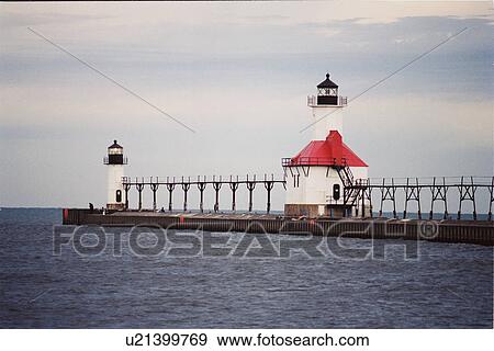 Stock Photo - lighthouse located at St. JosephNrthPr, Michigan, United States. Fotosearch