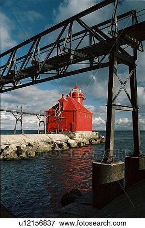 lighthouse located at St. urgeonBayNPier, Washington, United States View Large Photo Image Stock Photo - lighthouse located at St. urgeonBayNPier, Washington, United States. Fotosearch
