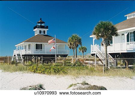 Stock Image - lighthouse located at OldPortBocaGrande, Florida, United States. Fotosearch