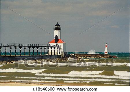 lighthouse located at MichiganCityEastPr, Indiana, United States View Large Photo Image Stock Image - lighthouse located at MichiganCityEastPr, Indiana, United States. Fotosearch