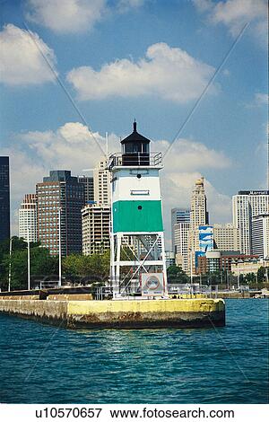 lighthouse located at ChicagoHrbrSEGudwll, Illinois, United States View Large Photo Image Stock Photo - lighthouse located at ChicagoHrbrSEGudwll, Illinois, United States. Fotosearch