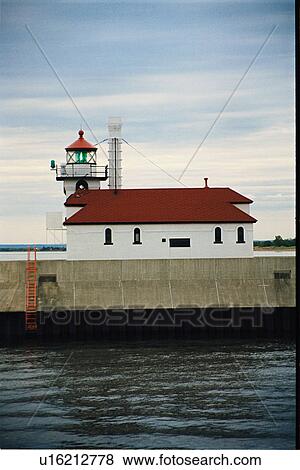 lighthouse located at DuluthHrbrSoOuter, Minnesota, United States View Large Photo Image Stock Photo - lighthouse located at DuluthHrbrSoOuter, Minnesota, United States. Fotosearch