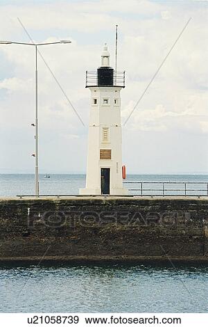 Stock Photo - lighthouse located at AnstrutherHarbour, Scotland. Fotosearch