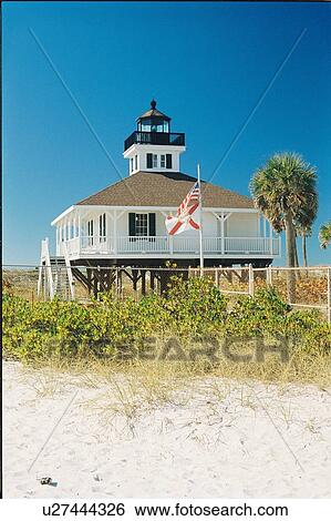 Stock Photograph - lighthouse located at OldPortBocaGrande, Florida, United States. Fotosearch