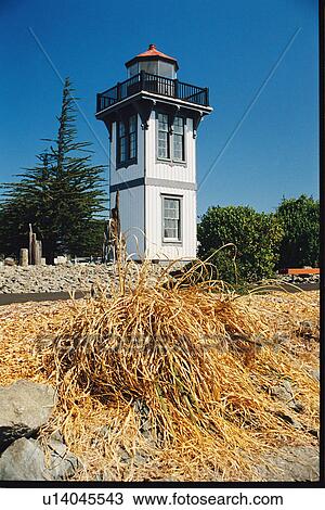 Stock Image - lighthouse located at TableBluff, California, United States. Fotosearch