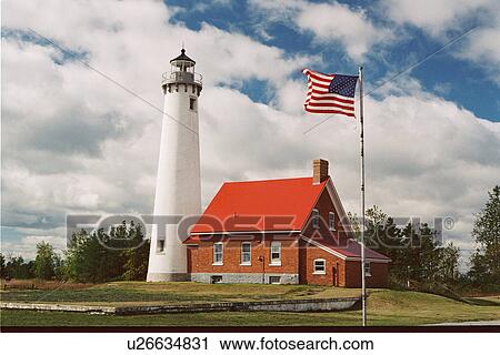 lighthouse located at Tawas Point, Michigan, United States View Large Photo Image Stock Image - lighthouse located at Tawas Point, Michigan, United States. Fotosearch