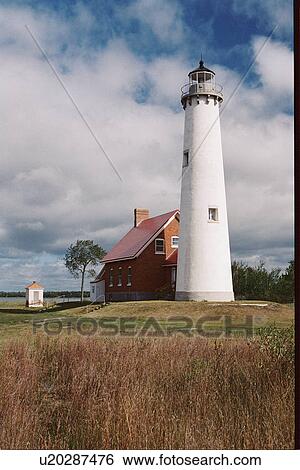 lighthouse located at Tawas Point, Michigan, United States View Large Photo Image Stock Photograph - lighthouse located at Tawas Point, Michigan, United States. Fotosearch