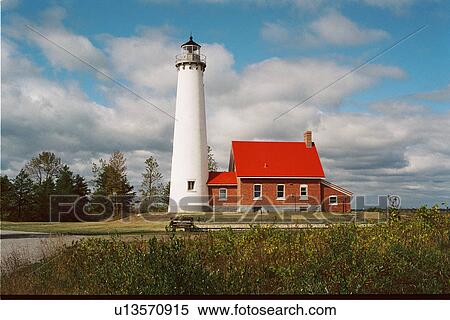 lighthouse located at Tawas Point, Michigan, United States View Large Photo Image Stock Photography - lighthouse located at Tawas Point, Michigan, United States. Fotosearch