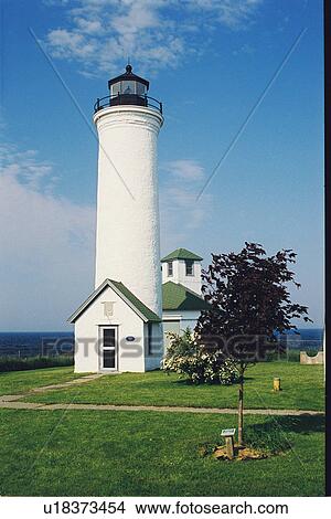 Picture - lighthouse located at Tibbetts Point, New York, United States. Fotosearch