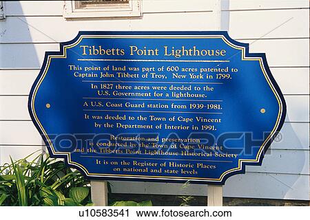 Stock Image - lighthouse located at Tibbetts Point, New York, United States. Fotosearch