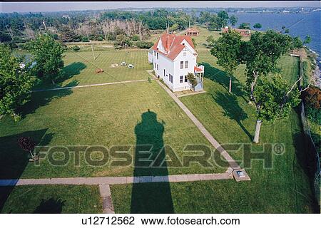 Stock Image - lighthouse located at Tibbetts Point, New York, United States. Fotosearch