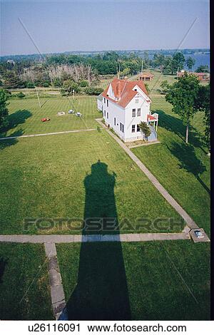 Stock Image - lighthouse located at Tibbetts Point, New York, United States. Fotosearch