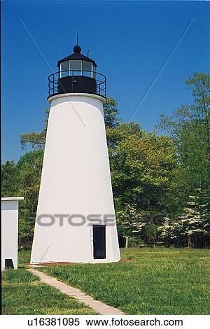 Stock Photography - lighthouse located at Turkey Point, Maryland, United States. Fotosearch