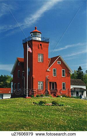 lighthouse located at Two Harbors, Minnesota, United States View Large Photo Image Stock Photo - lighthouse located at Two Harbors, Minnesota, United States. Fotosearch