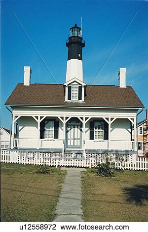 Stock Image - lighthouse located at Tybee Island, Georgia, United States. Fotosearch