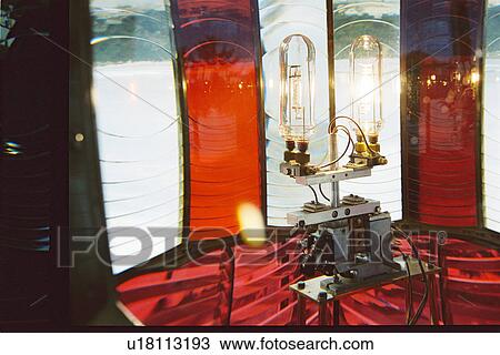 Stock Image - lighthouse located at Umpqua River, Oregon, United States. Fotosearch
